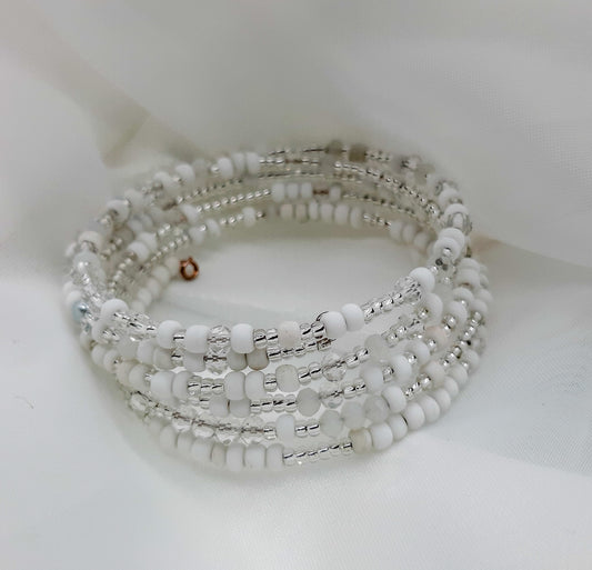 Armband Spiraldraht weiß