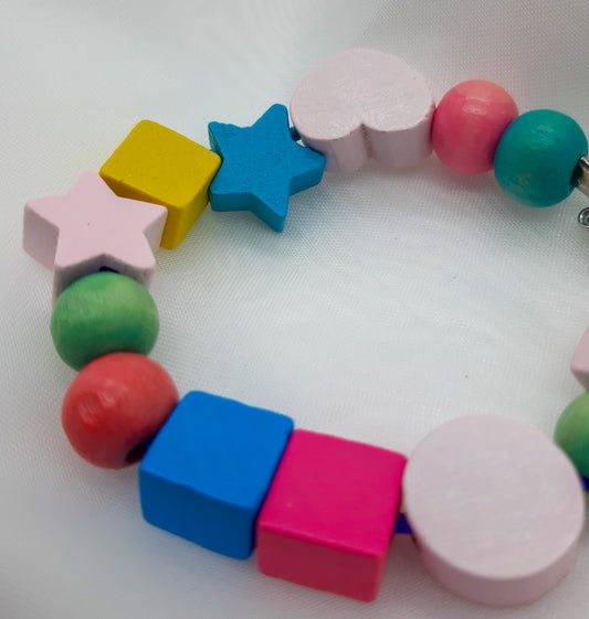 Armband (Kinder) mit bunten Holzperlen